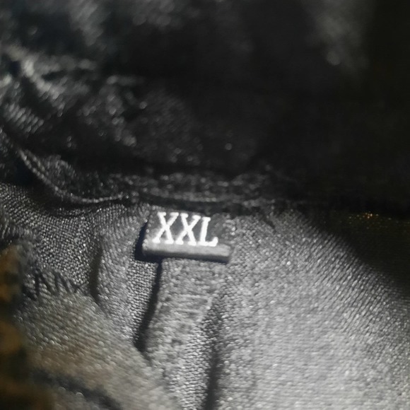 NWOT Black elastic waist pull on cuffed crop linen blend pants with pockets XXL - Picture 4 of 4